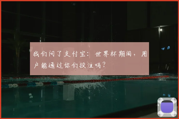 我们问了支付宝:世界杯期间,用户能通过你们投注吗?