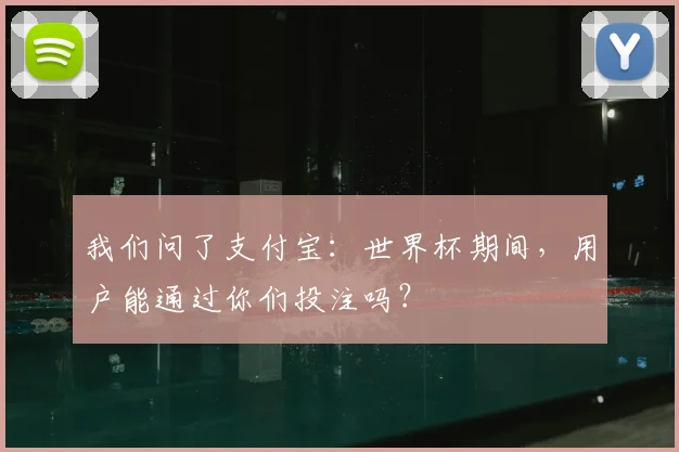 我们问了支付宝：世界杯期间，用户能通过你们投注吗？