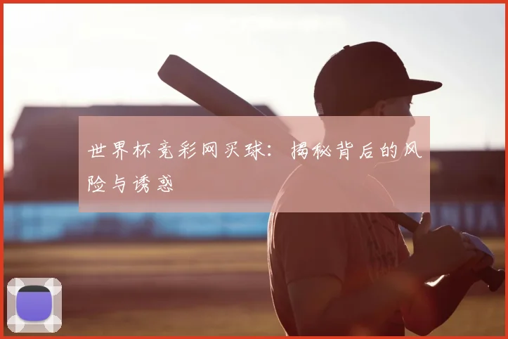 世界杯竞彩网买球:揭秘背后的风险与诱惑
